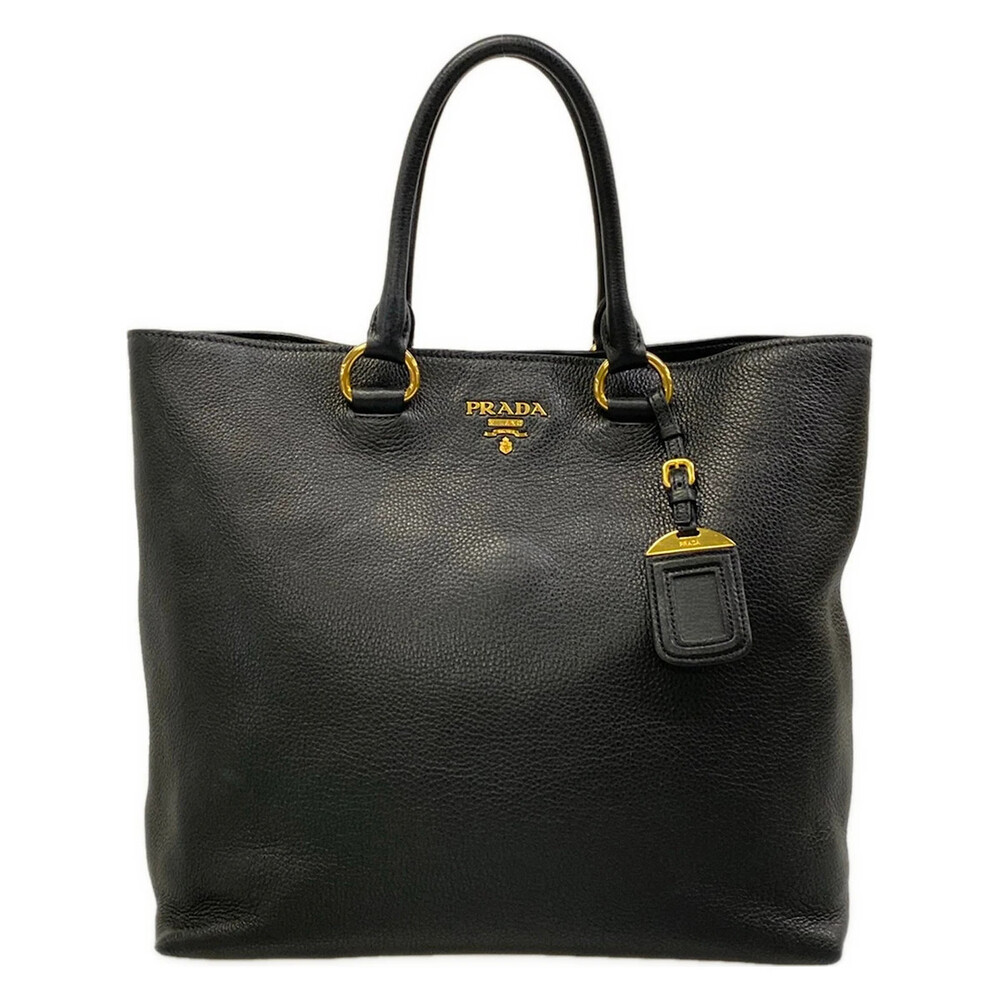 Prada Black Leather Tote Bag #326047P88B